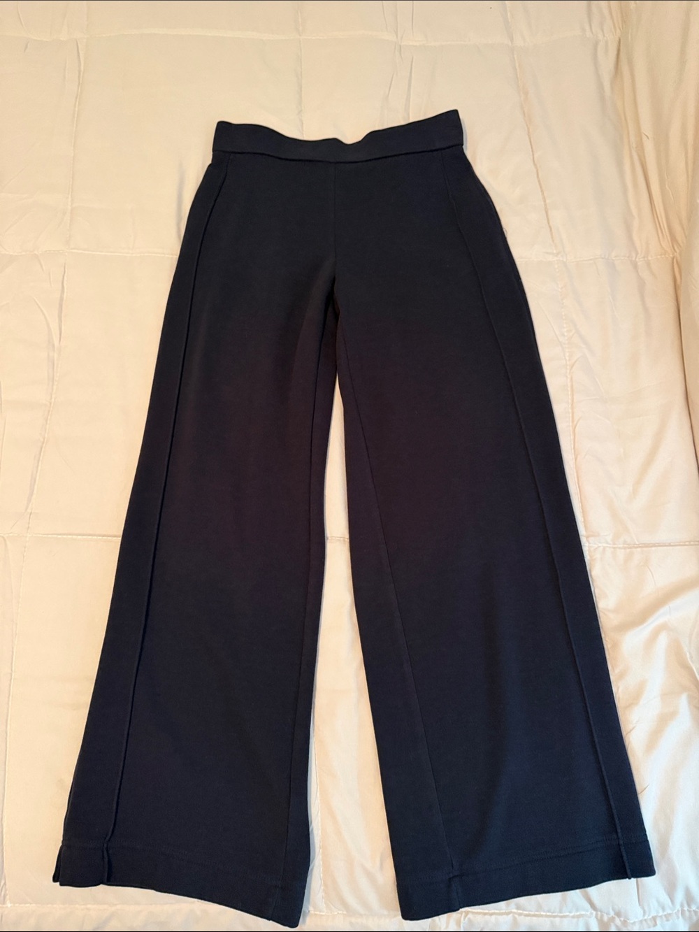 OGL Navy Wide-Leg Women's fleece trouser sweats S LikeNew